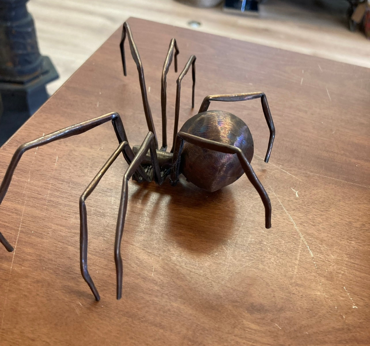 Hand-made, Copper, metal art spider