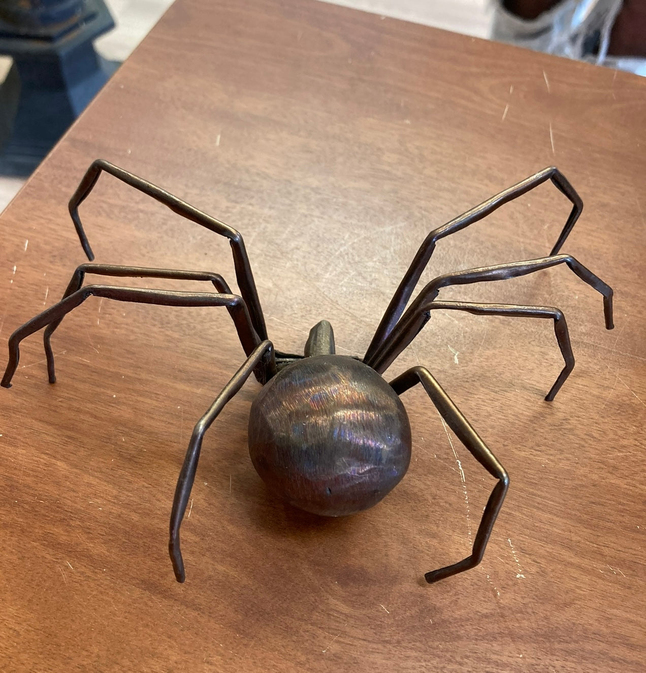 Hand-made, Copper, metal art spider