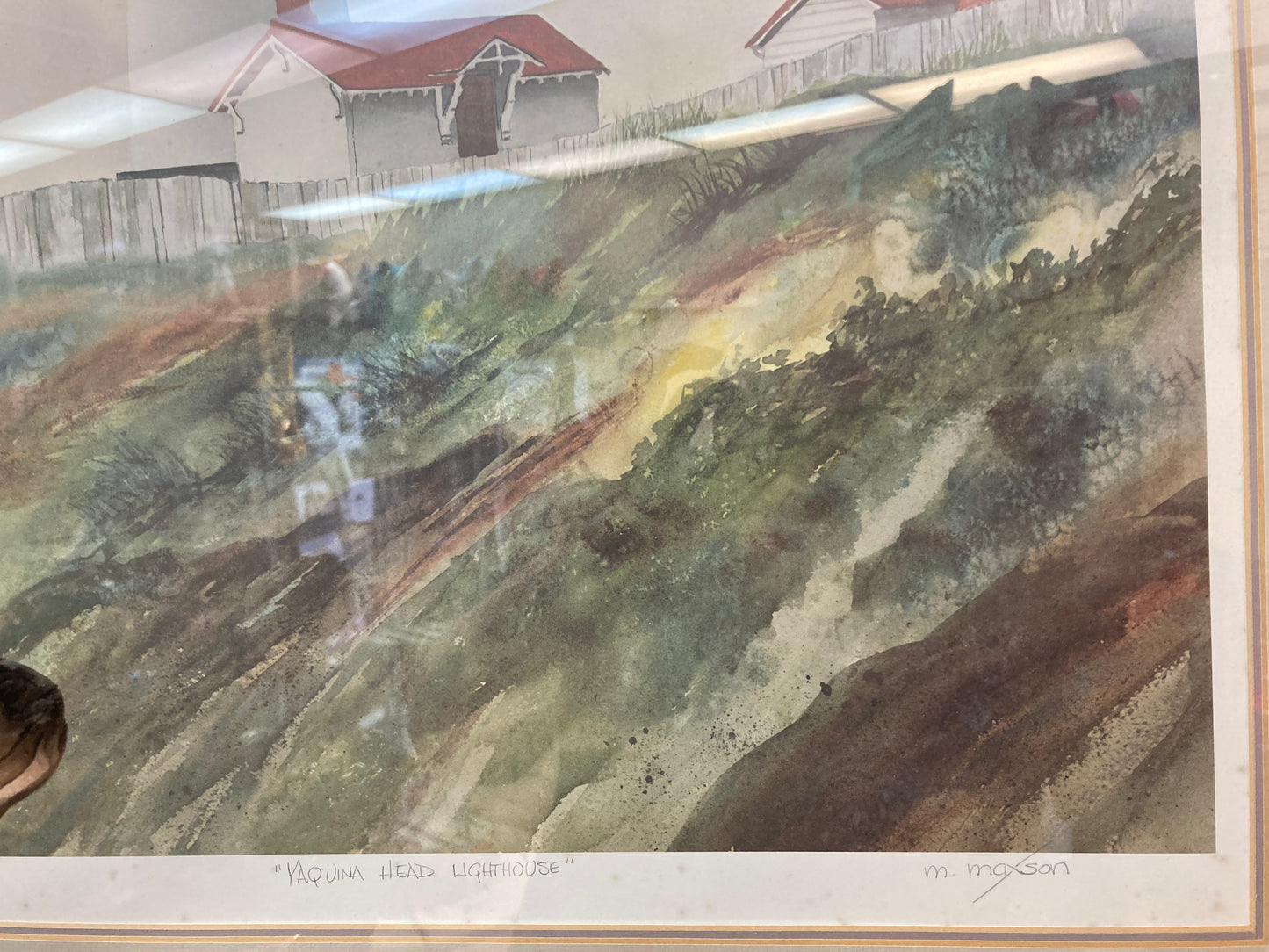 Original limited edition art print “Yaquina Head Lighthouse” Marilynn Maxson 34 1/2”h x 29”w