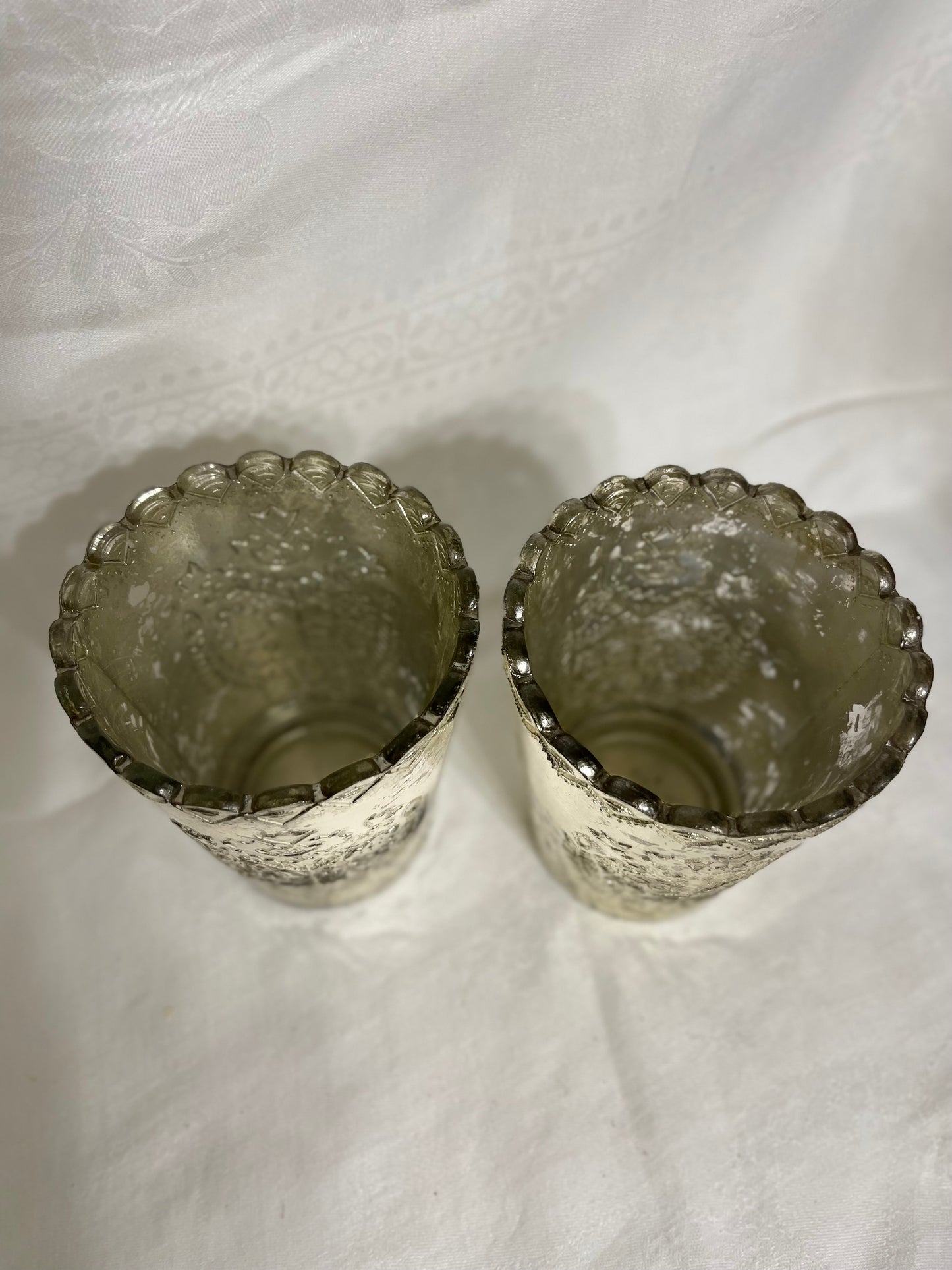 Decorative Silver-tone Vases - Vintage Style