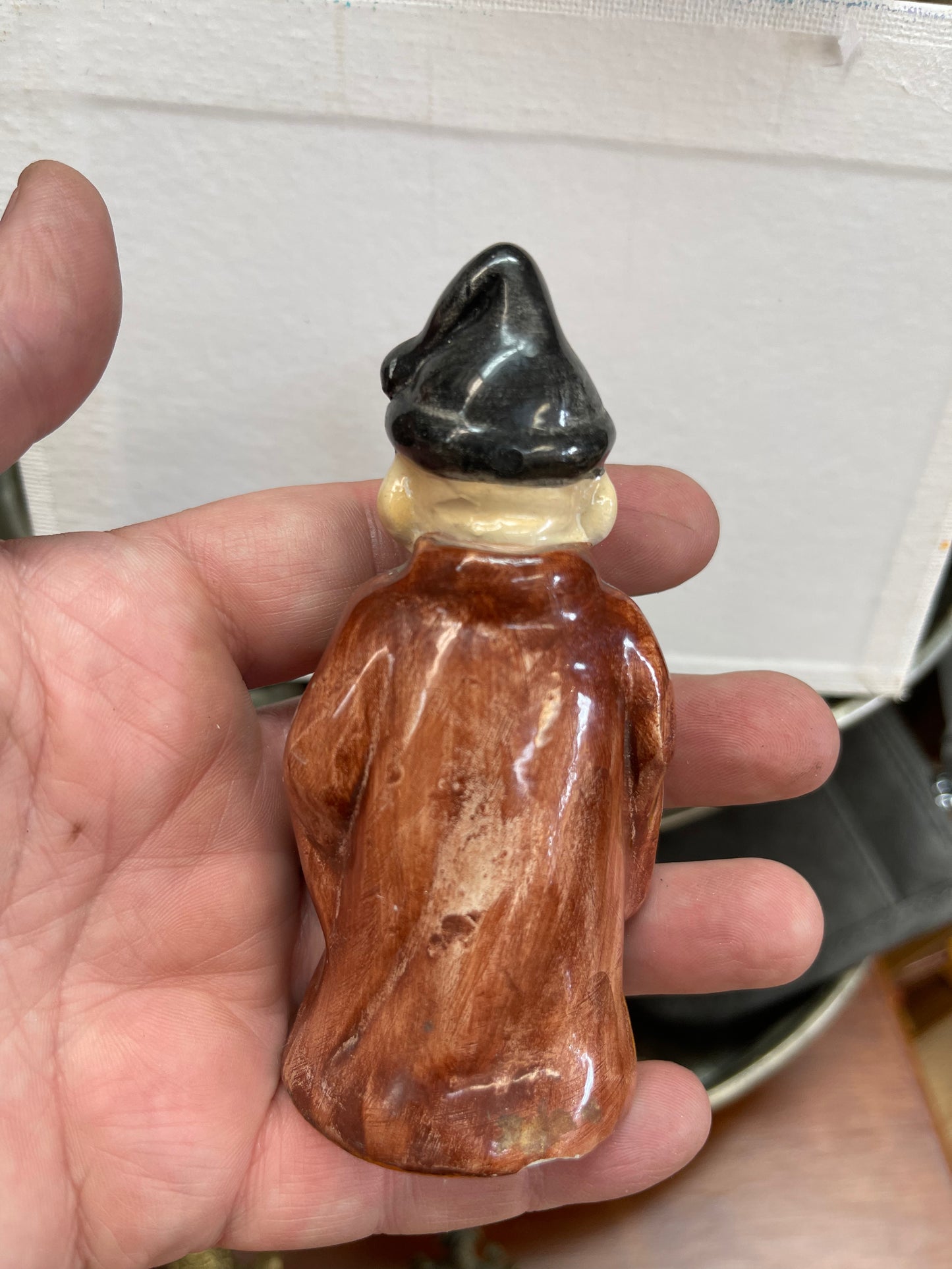 Vintage ceramic figurine with fish