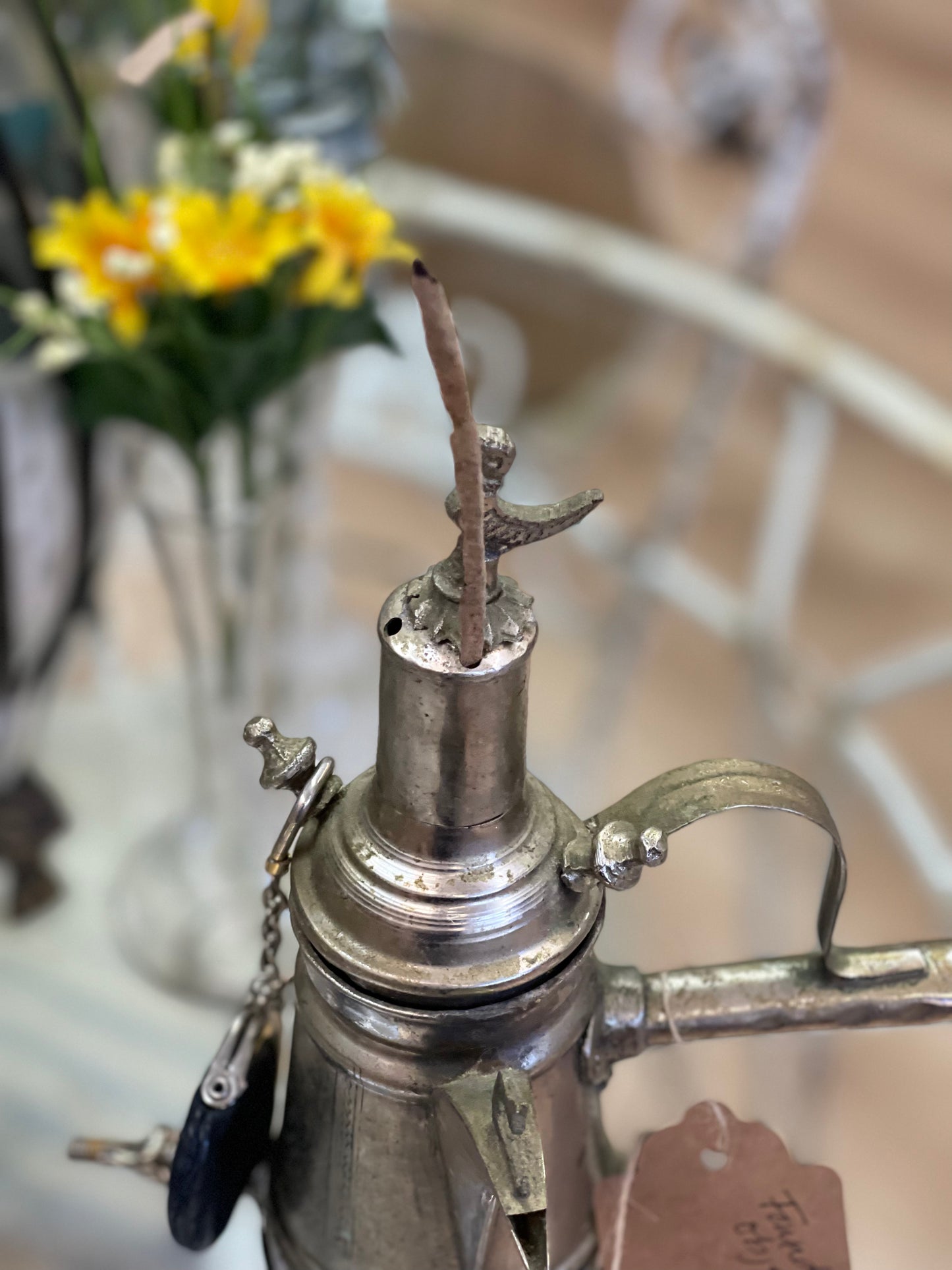 Assemblage Art candle holder/incense burner