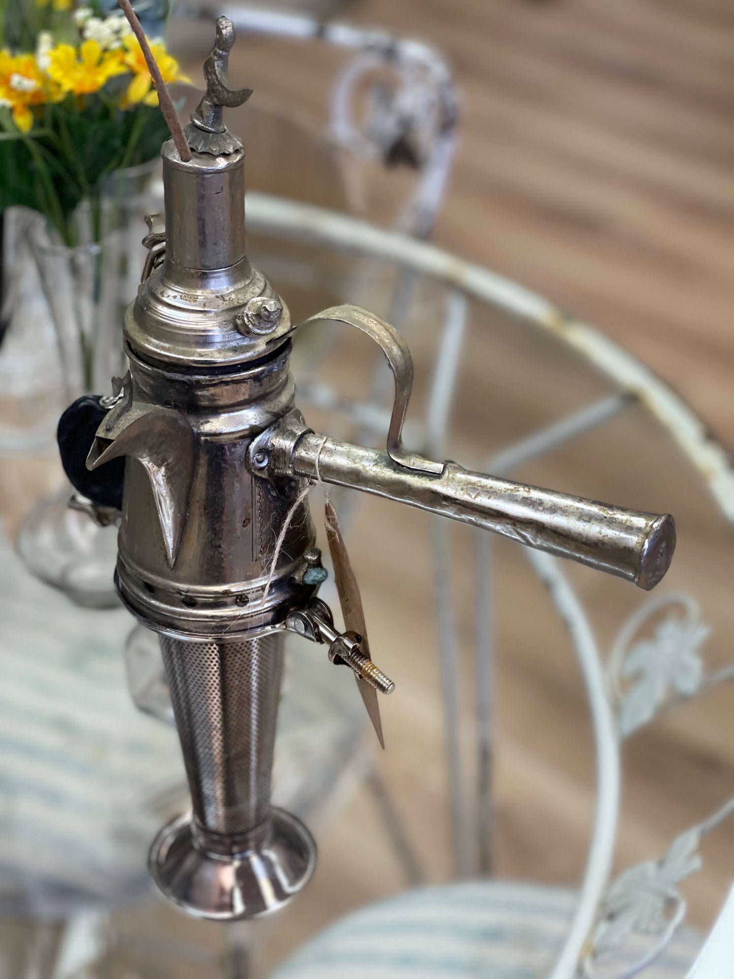 Assemblage Art candle holder/incense burner