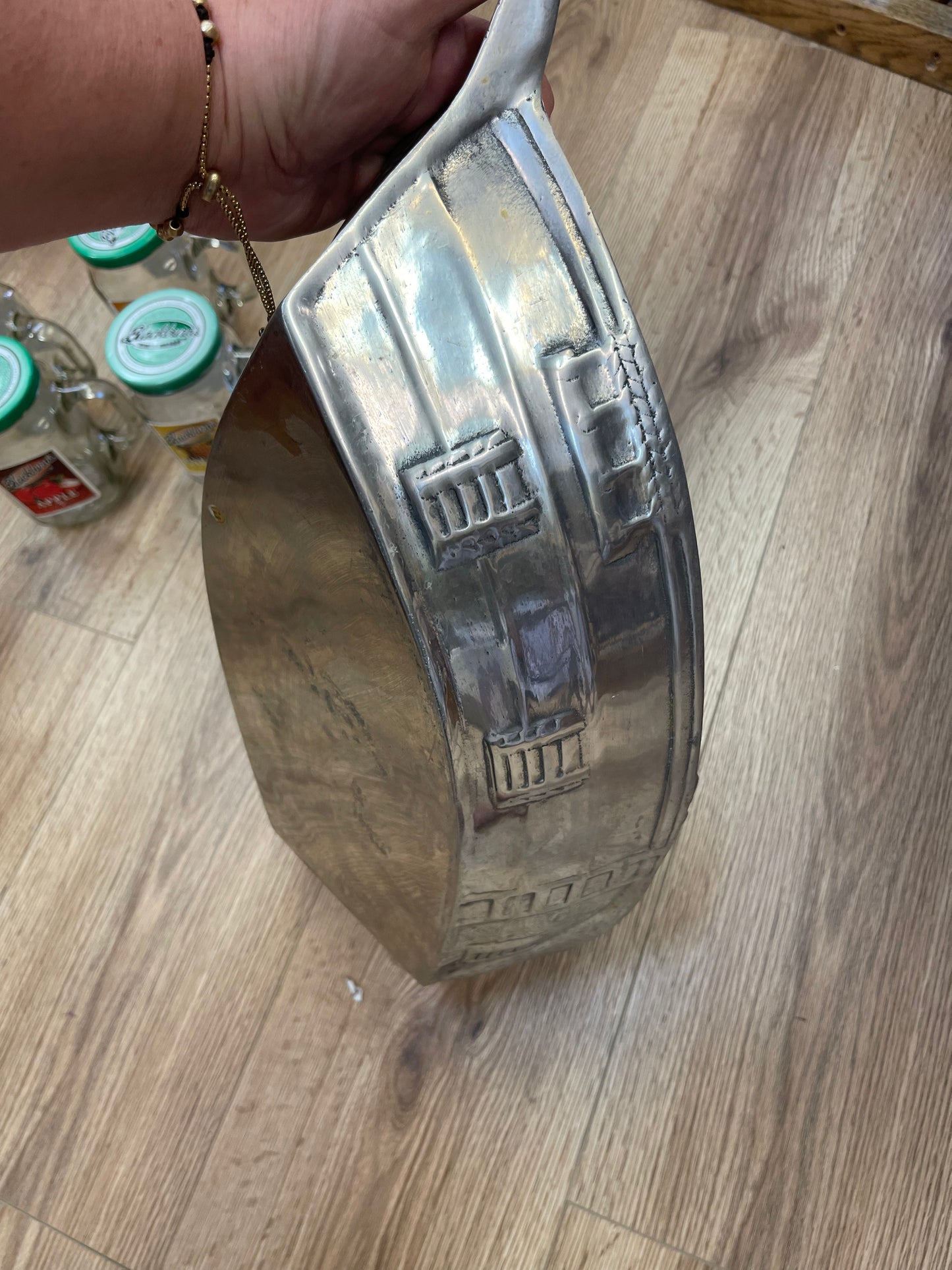 Big metal boat decor