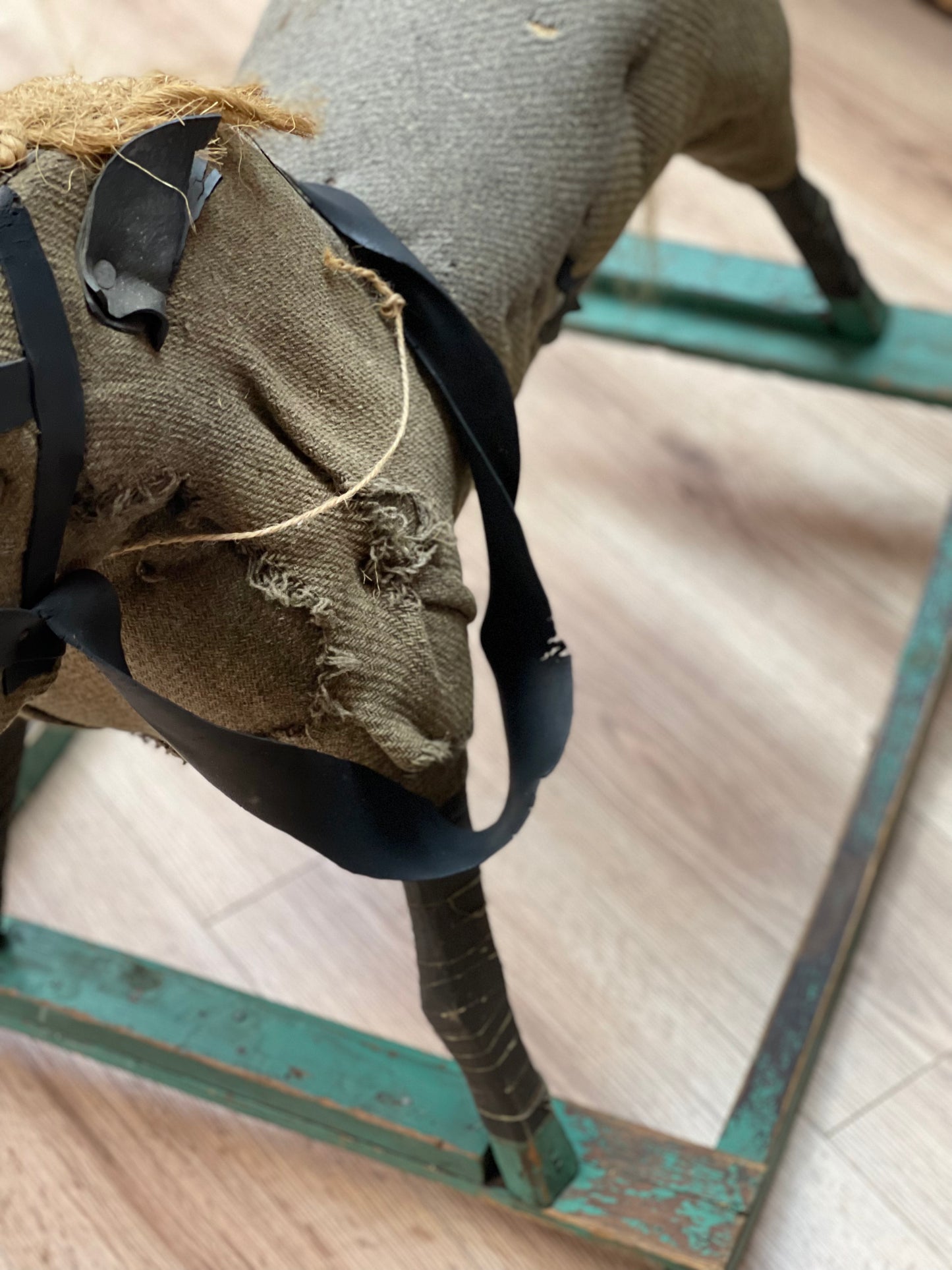 Vintage, Primitive, Hand-made, 1940s rocking horse - in store pick up only