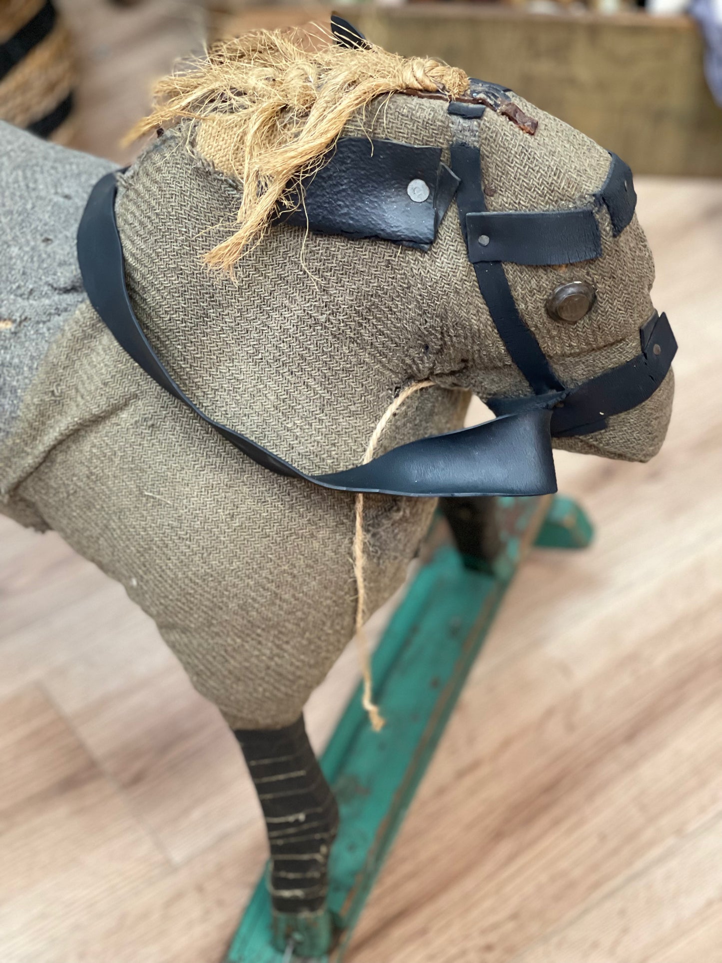Vintage, Primitive, Hand-made, 1940s rocking horse - in store pick up only