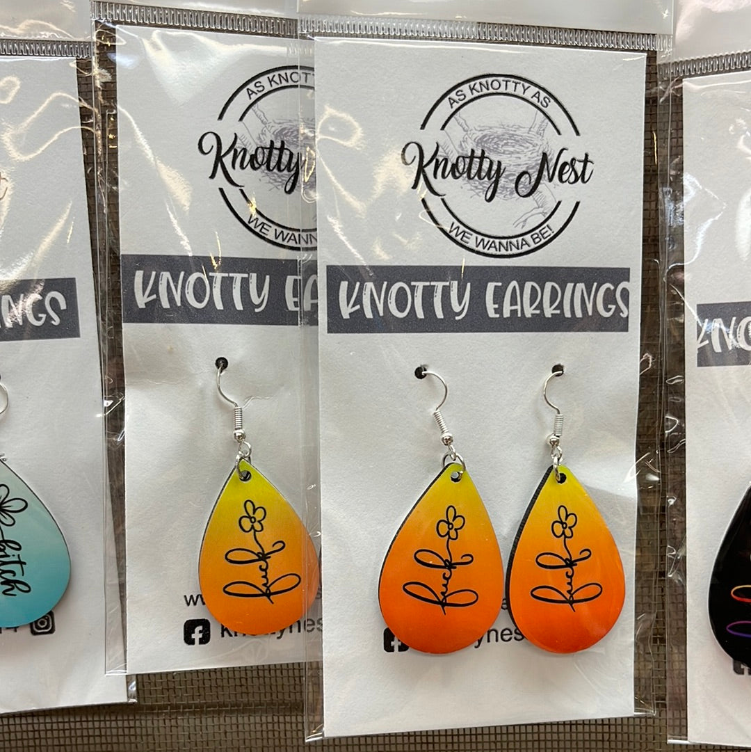 Knotty nest earrings