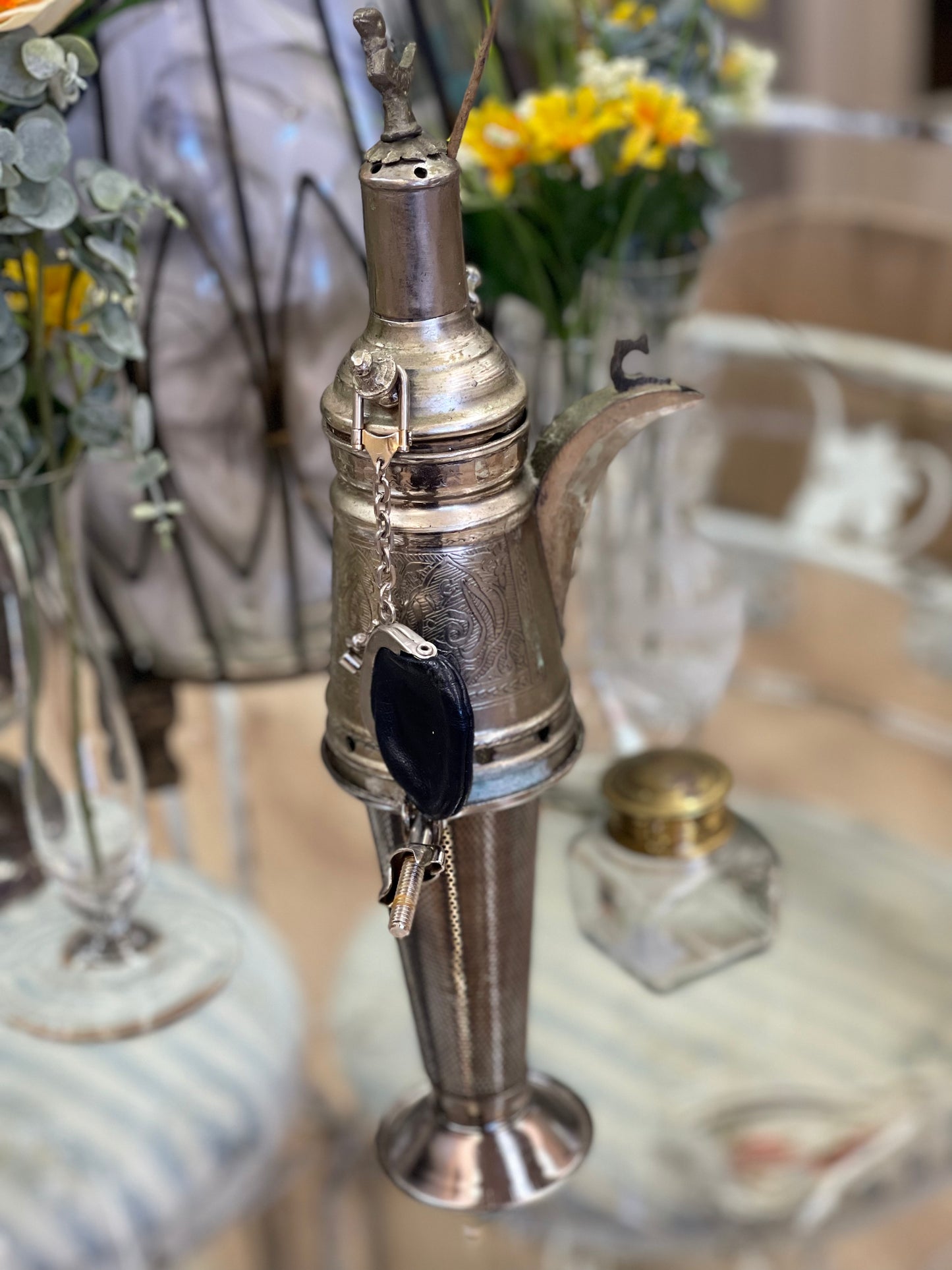 Assemblage Art candle holder/incense burner
