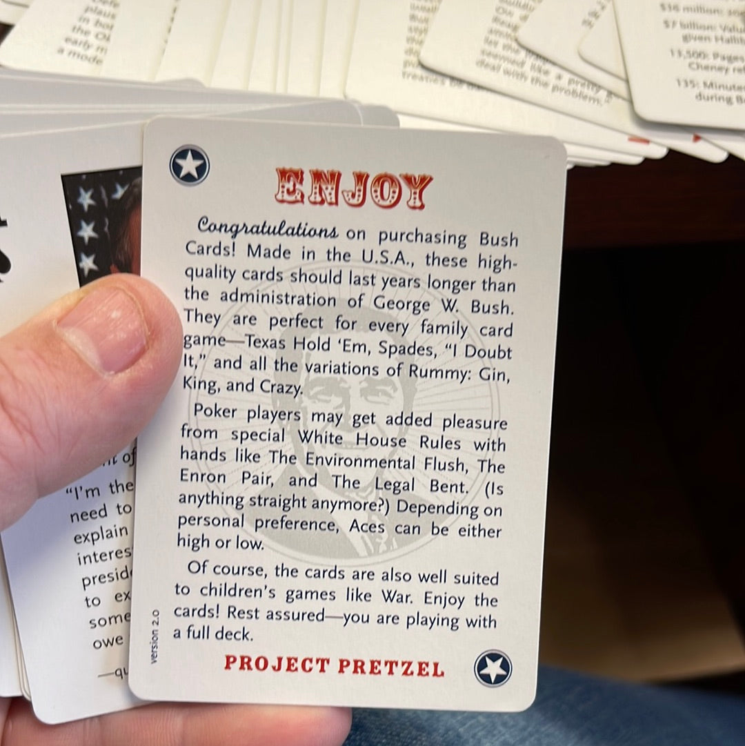 President GEORGE W BUSH Republican Playing Cards "Carefully Stacked Deck"