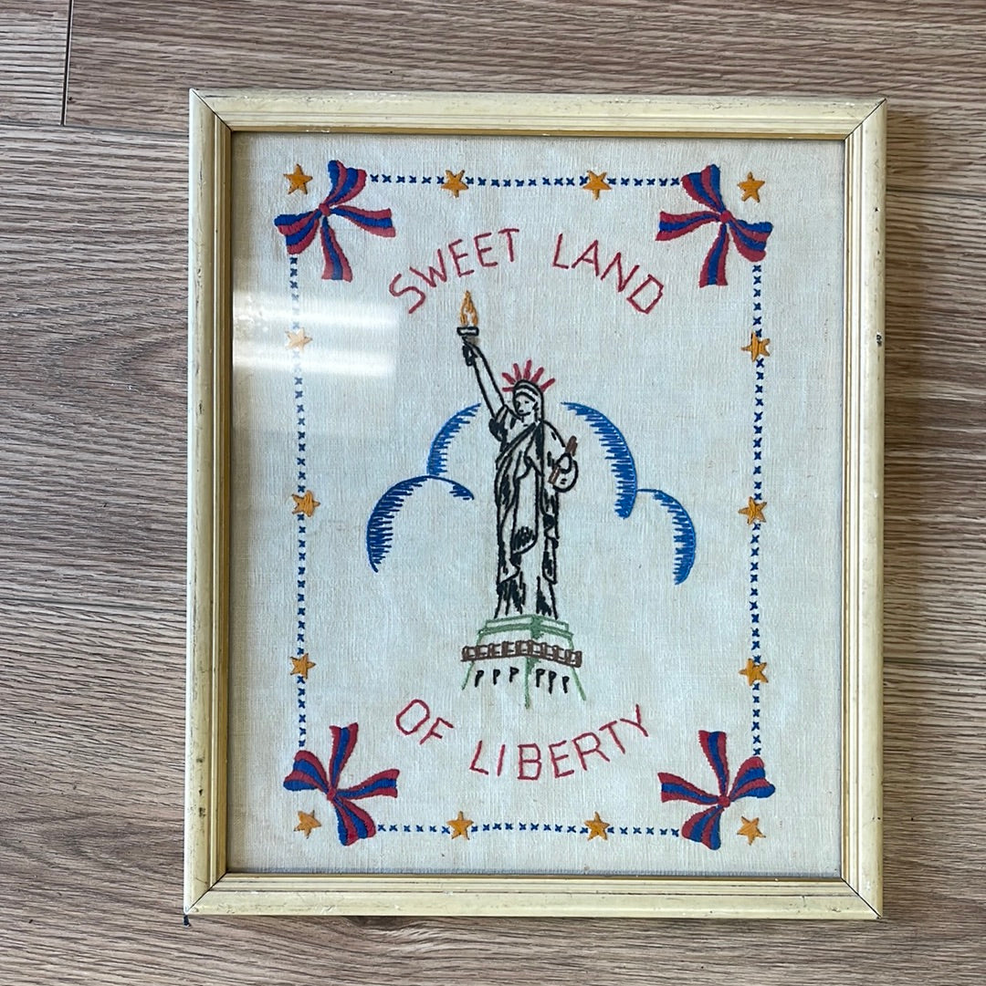 Vintage embroidery- sweet land of liberty