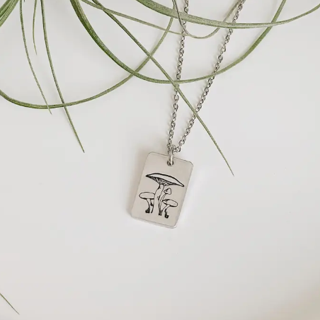 Wild Mushroom Necklace, Outdoor Jewelry