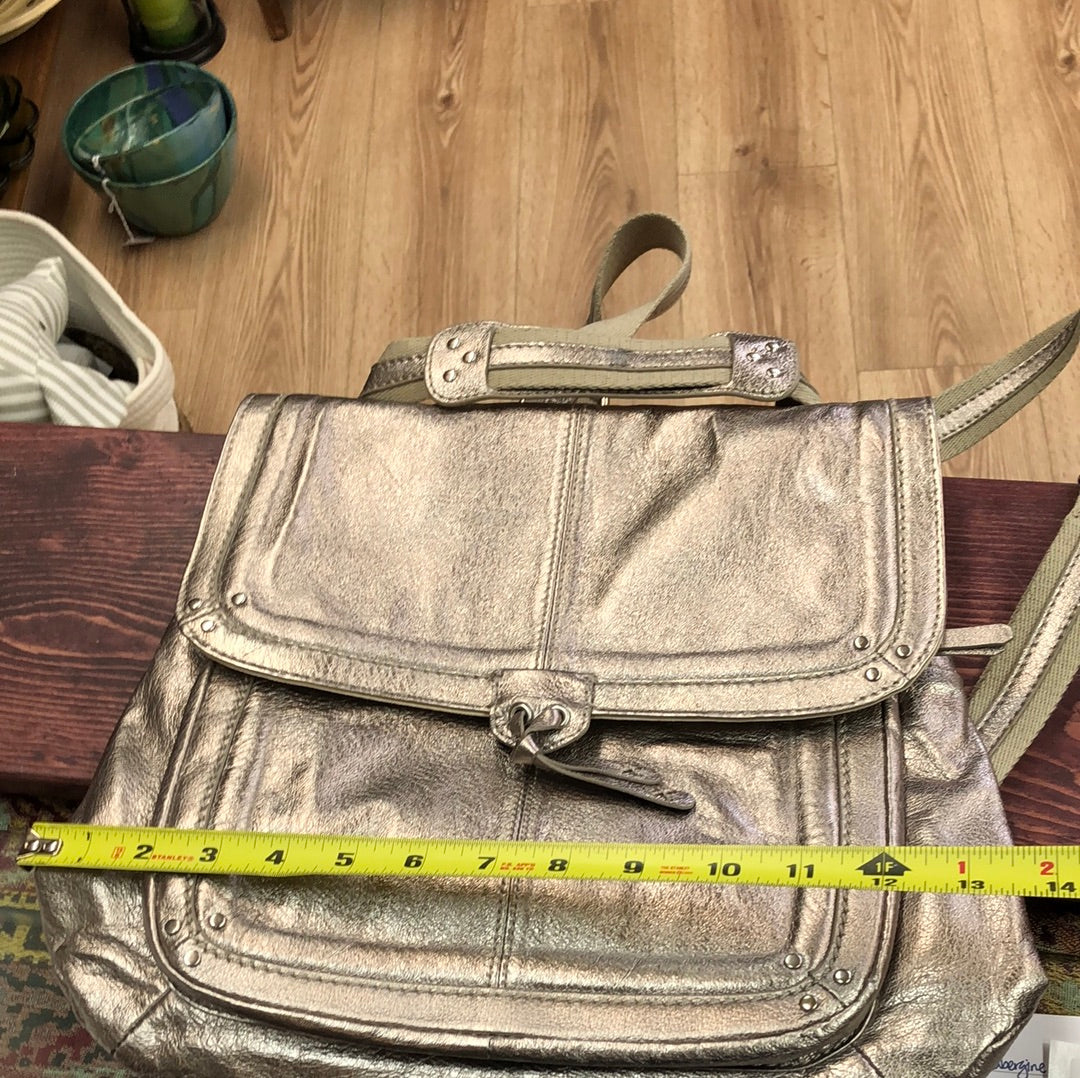 The Sak backpack/crossbody silver bag