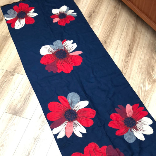 Beautiful Scarf Navy Blue & Red floral