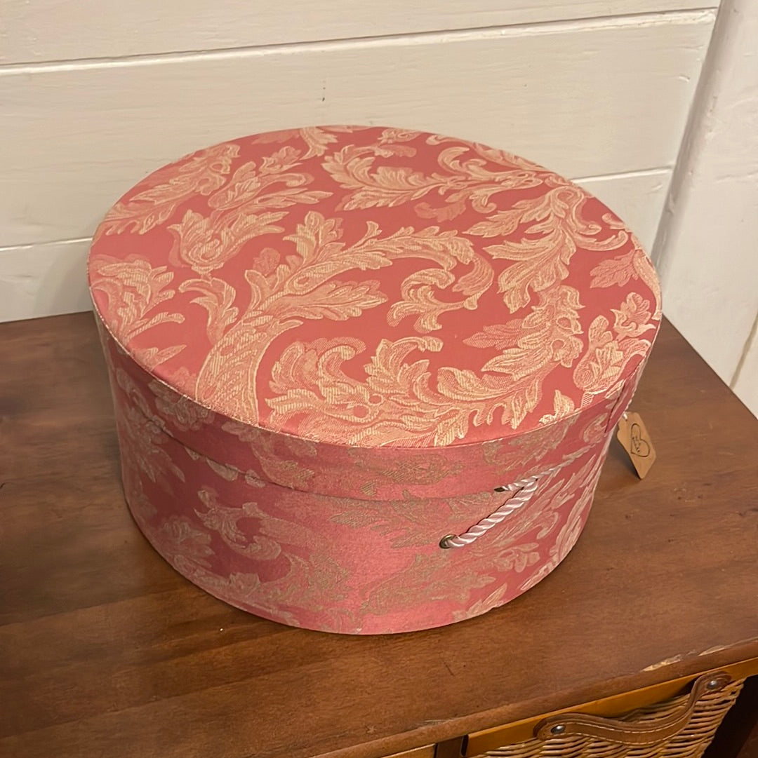 Handmade fabric covered hatbox
