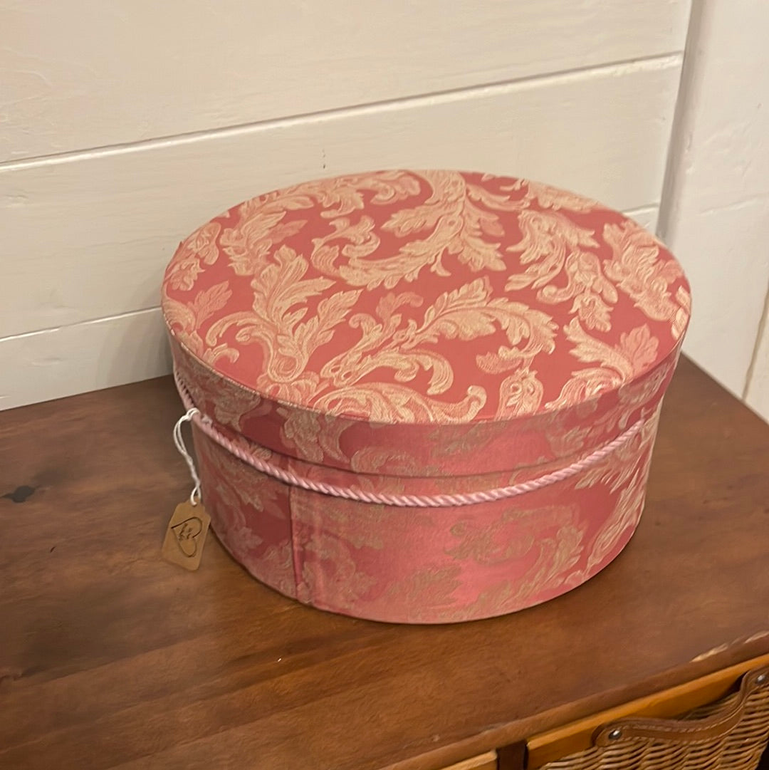 Handmade fabric covered hatbox
