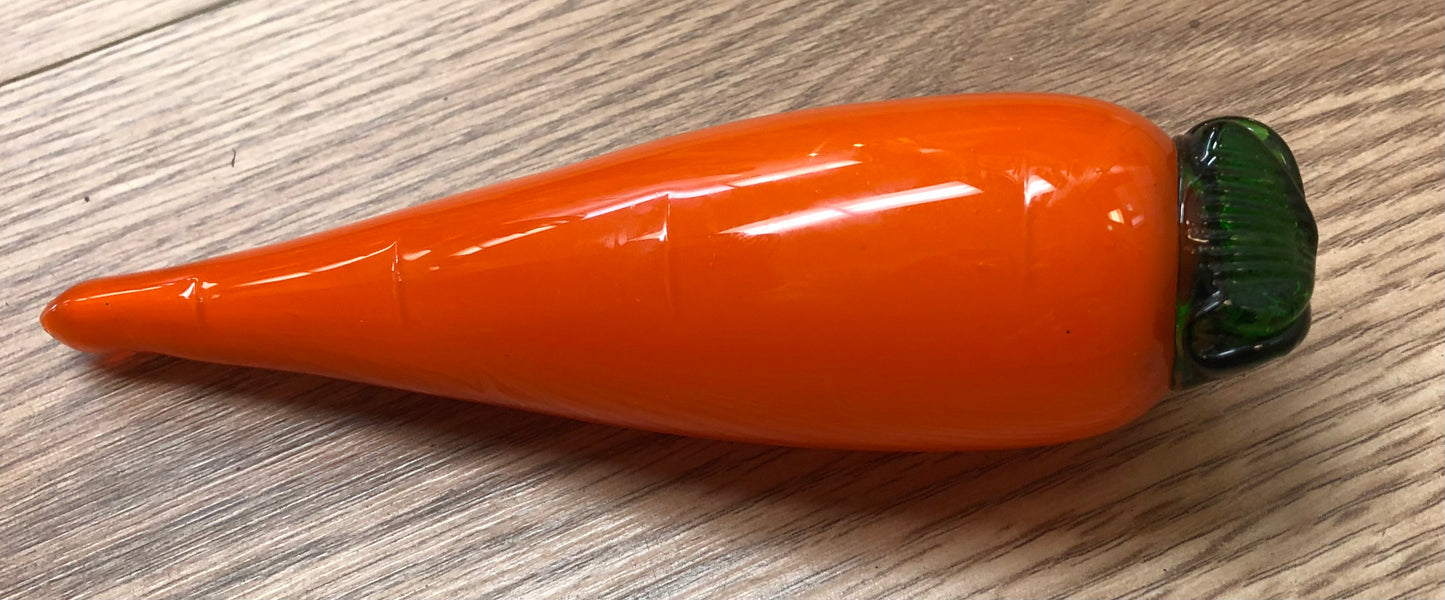 Orange glass carrot