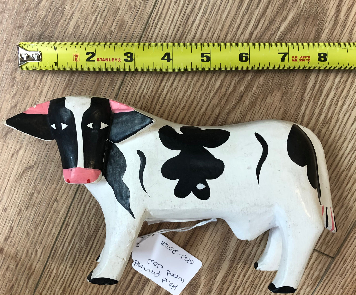 Hand painted Wooden Cow