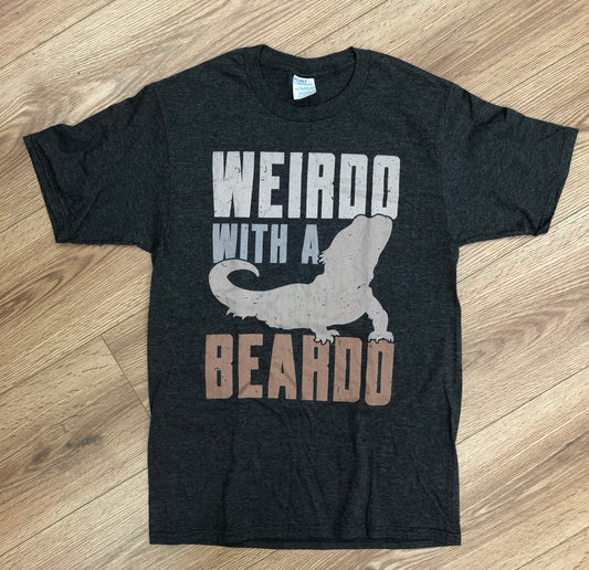 “Weirdo with a beardo” T-shirt small grey