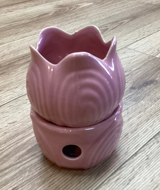 Pink Tulip Tea Light Wax Melter