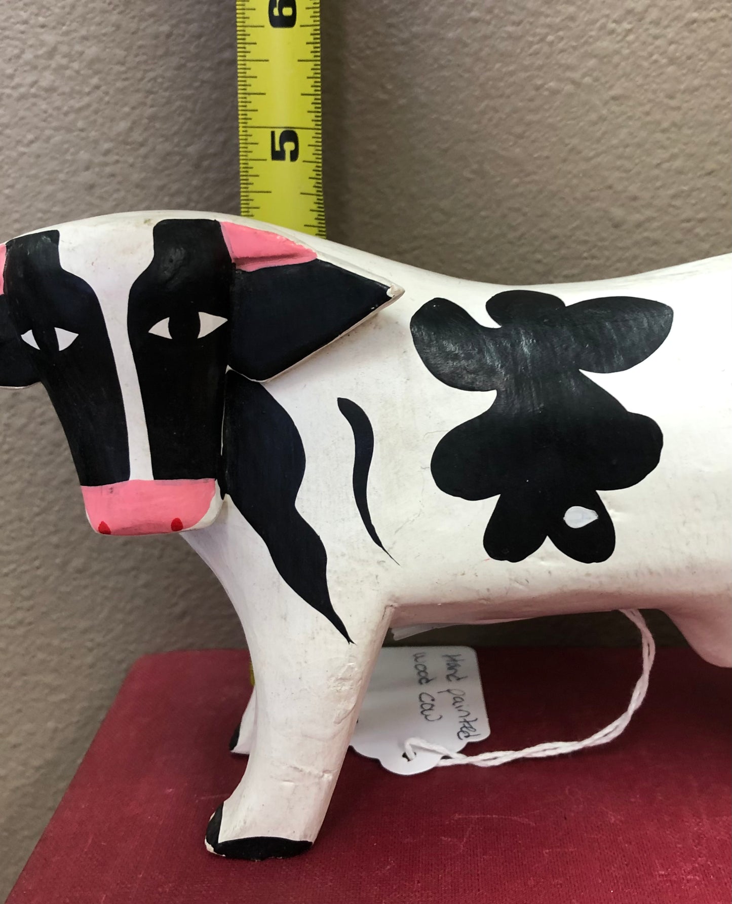 Hand painted Wooden Cow