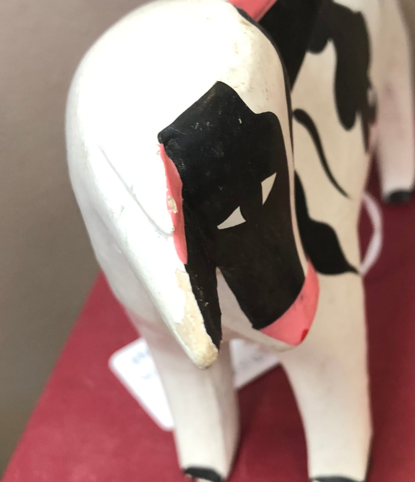 Hand painted Wooden Cow