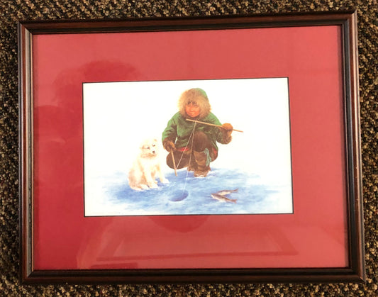 Dorothy Francis framed and matted “Young Fisherman”