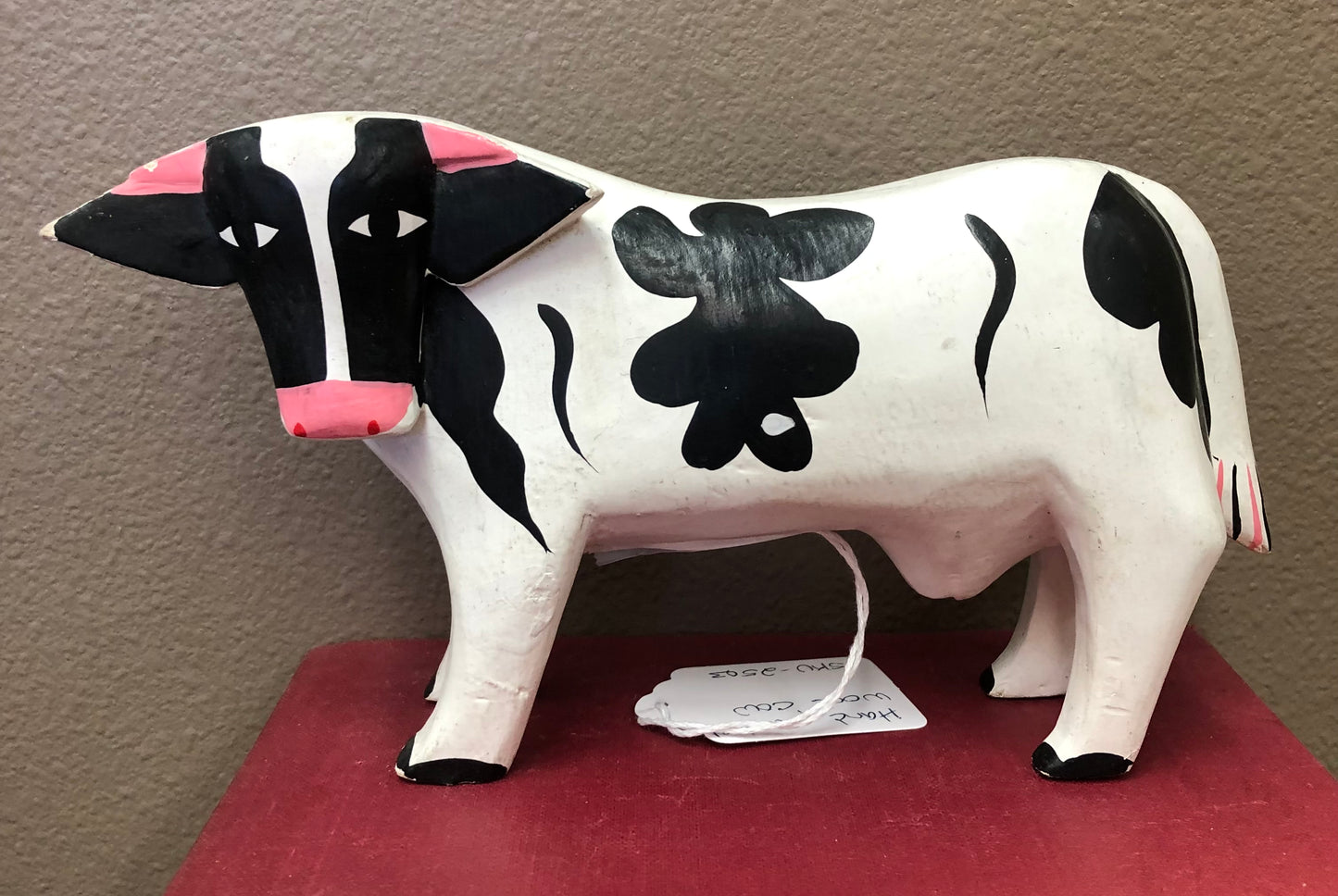 Hand painted Wooden Cow