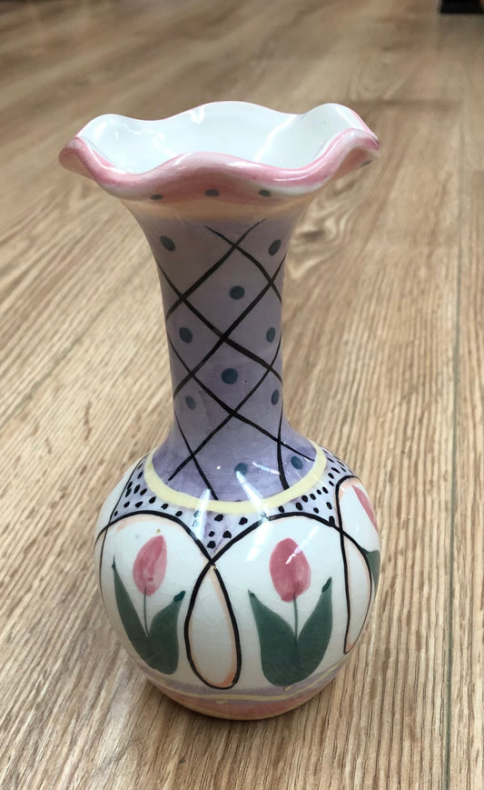 Hand Painted Tulip Vase