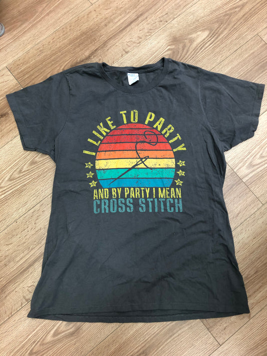 I like to party & cross stitch Tshirt