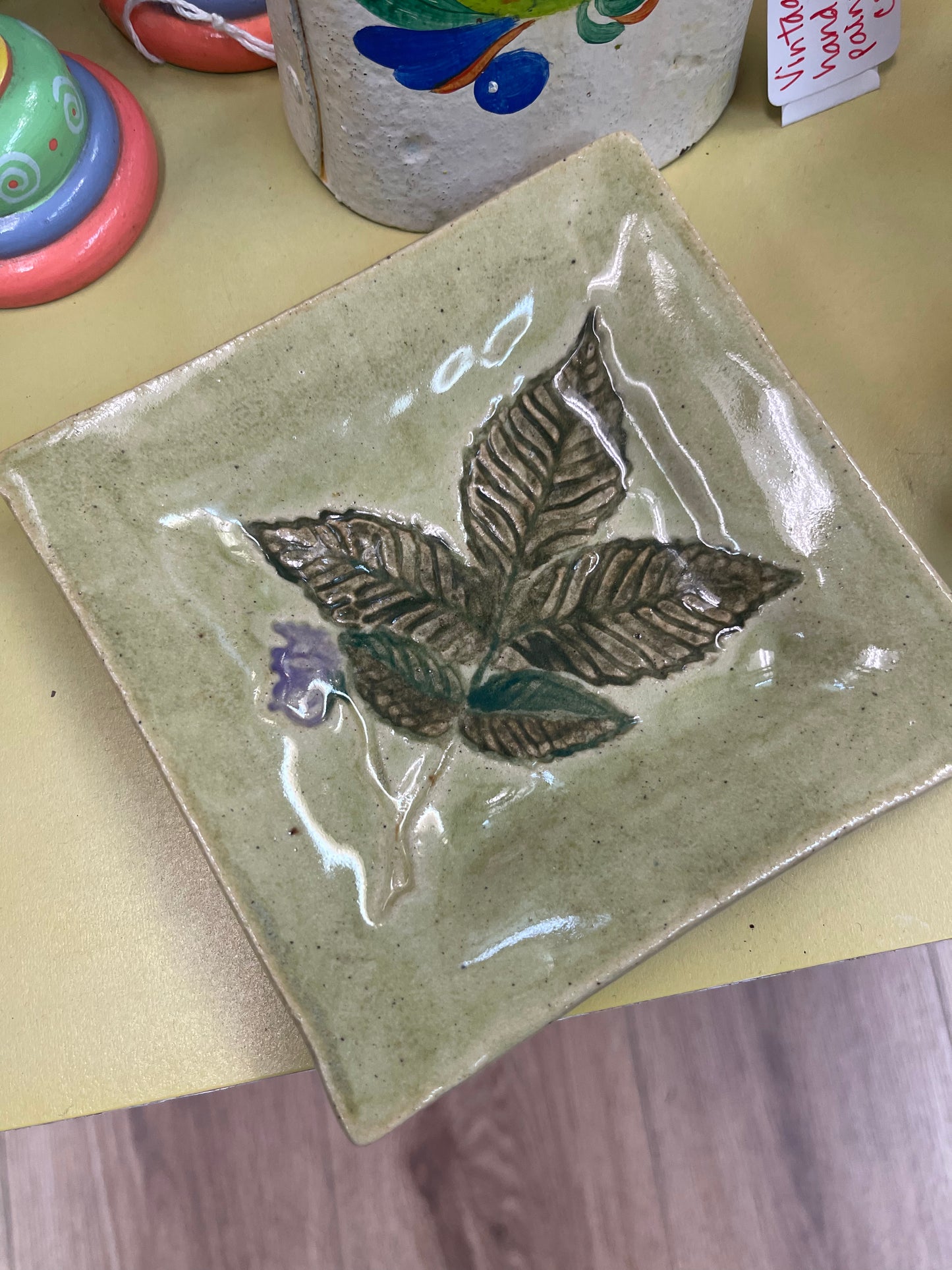 Handmade ceramic trinket tray