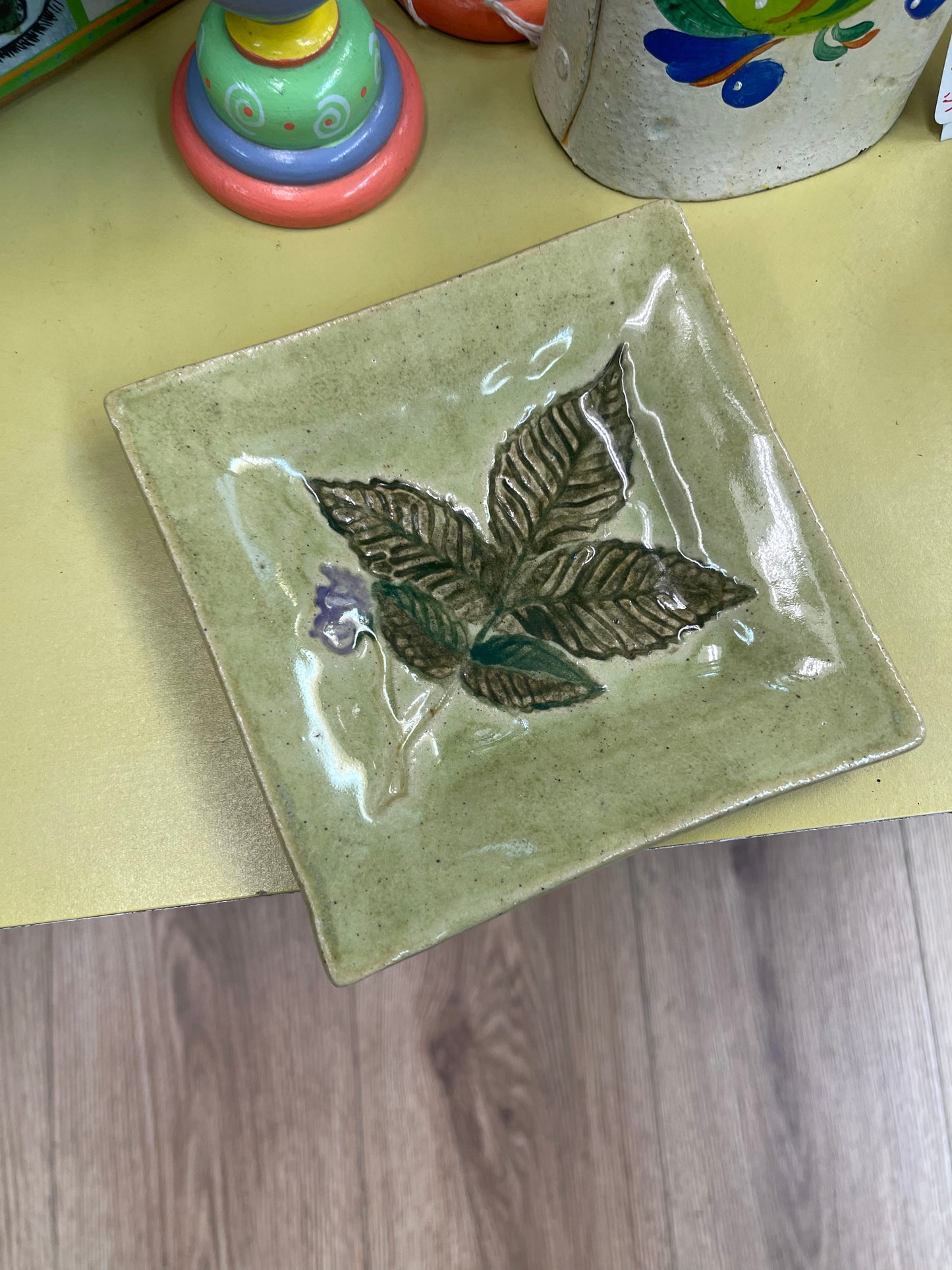 Handmade ceramic trinket tray