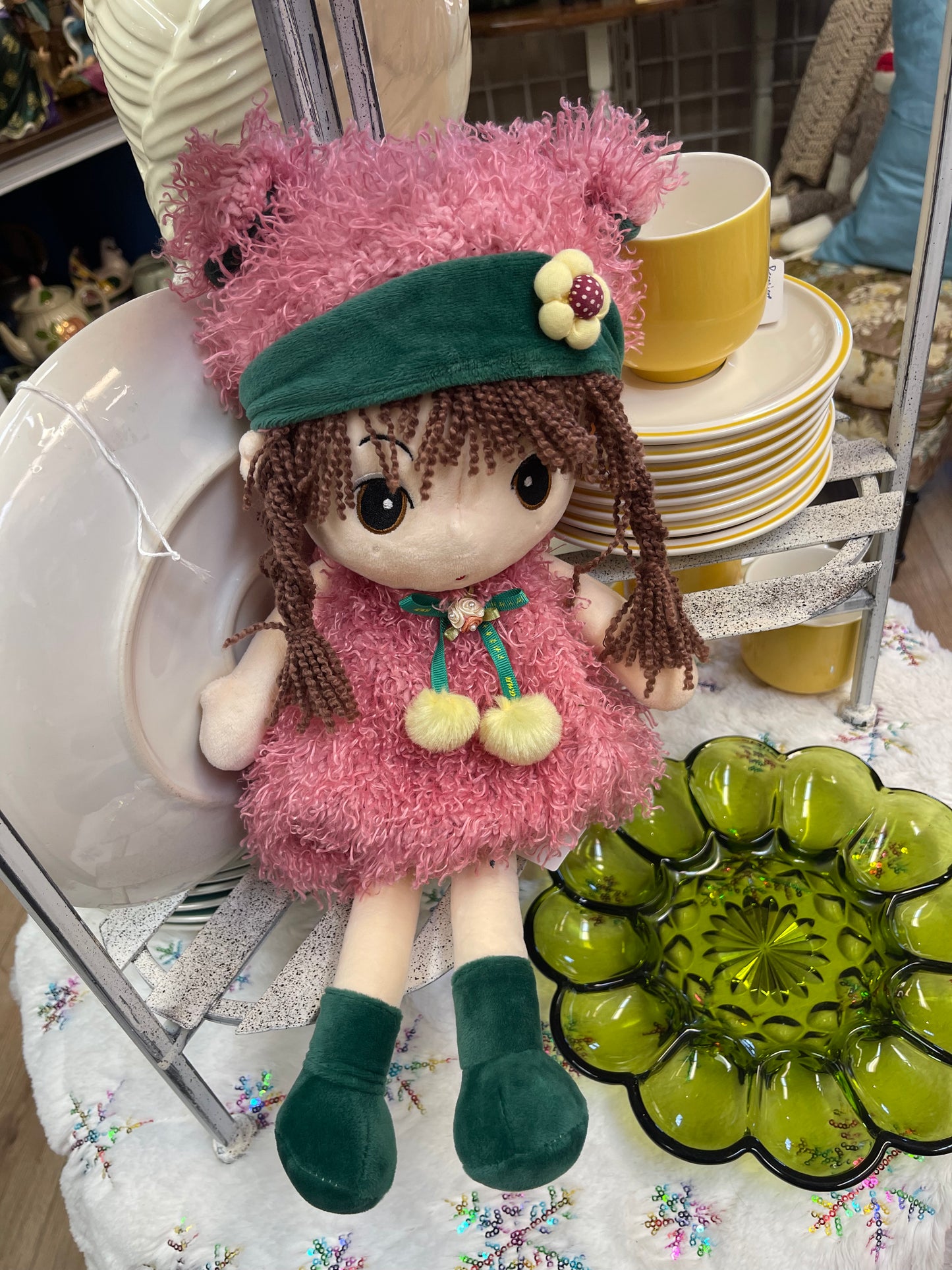 HWD Kauaii Doll Pink Dress Japanese Anime 17"