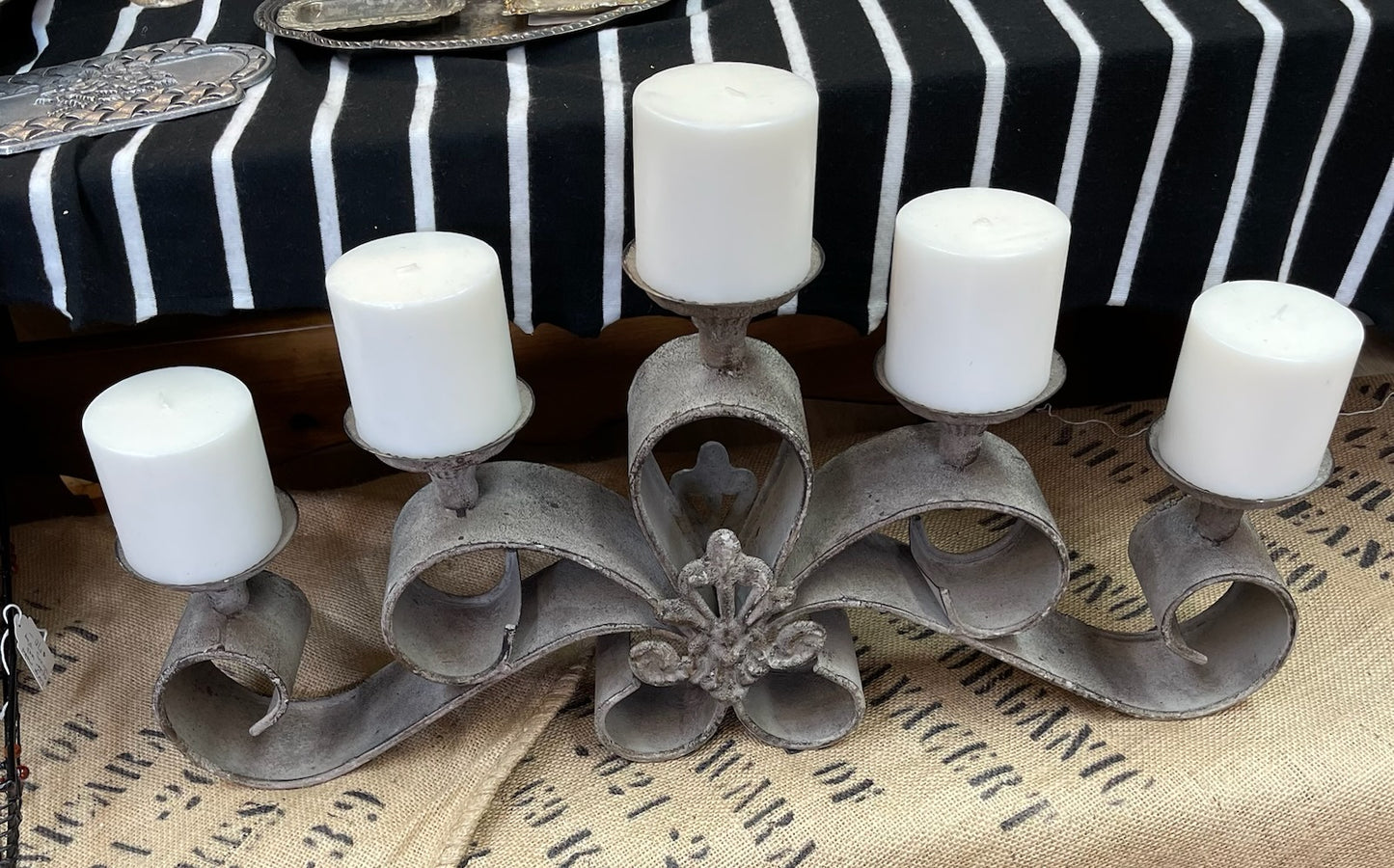 Arched Metal Candle Holder