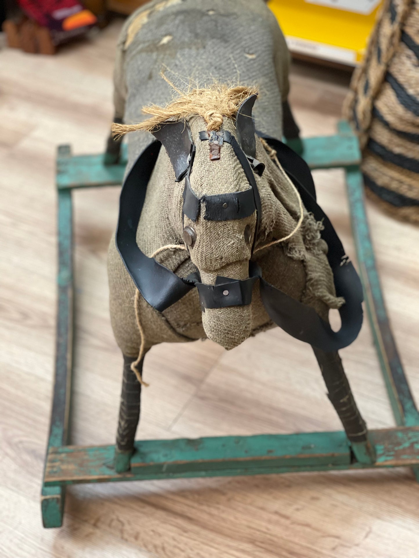 Vintage, Primitive, Hand-made, 1940s rocking horse - in store pick up only