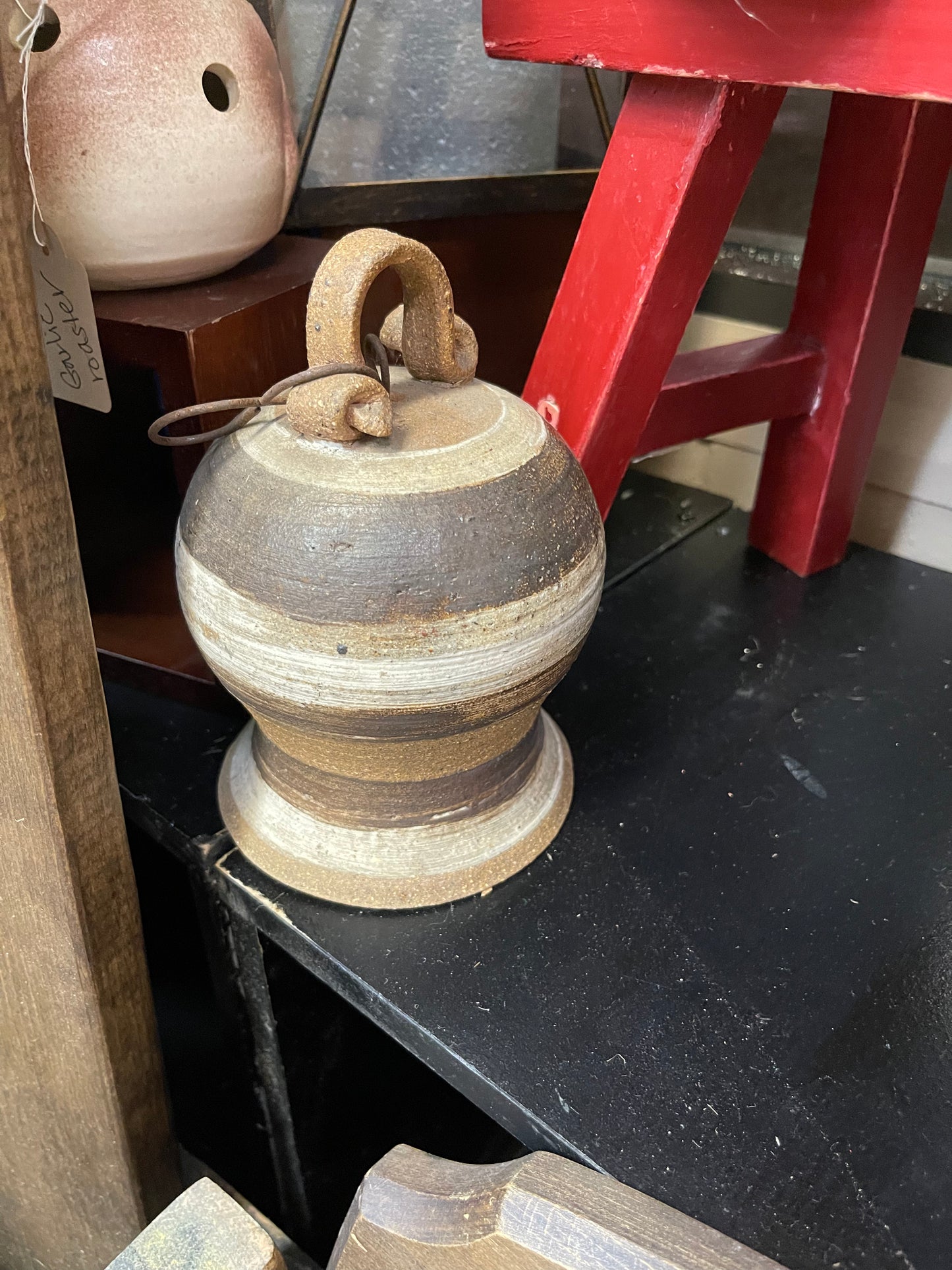 Handmade ceramic hanging bell