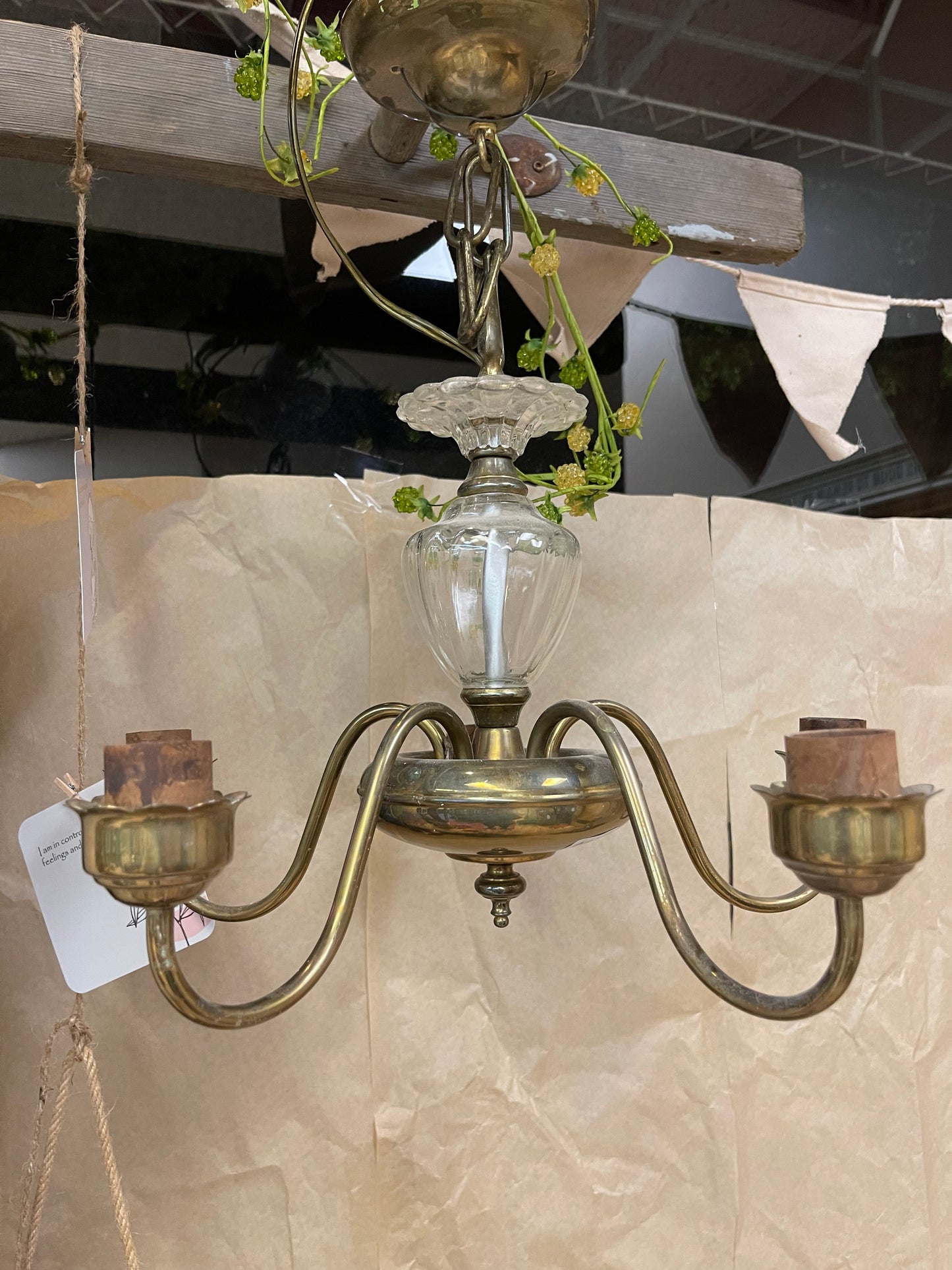 Vintage brass chandelier