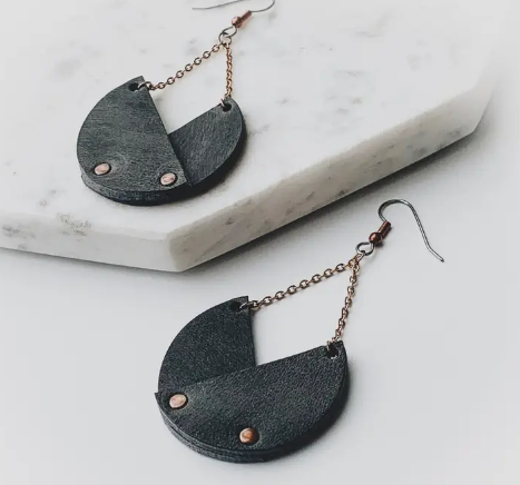 Leather Fortune Earrings